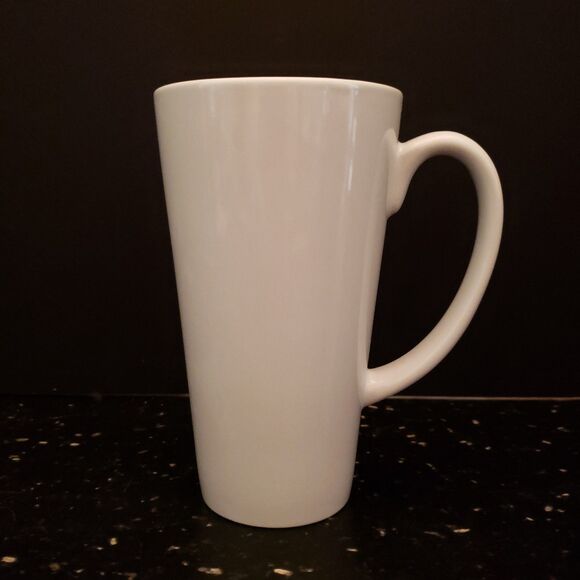 Rum Chata Horchata Con Ron Ceramic Coffee Mug Cup 6" Tall White Gold logo 14oz - Picture 5 of 9